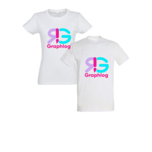 tee shirt personnalisé serographie 3 couleur t-shirt blanc
