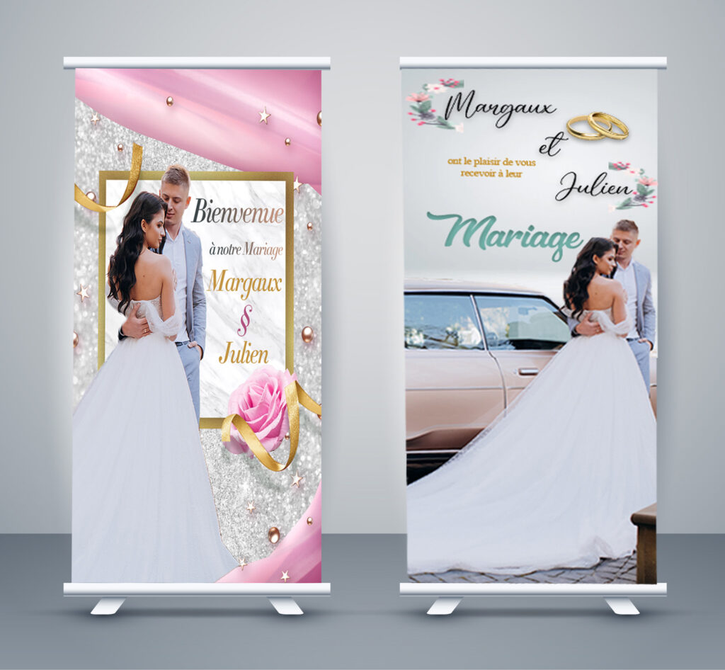 roll-up porte affiche mariage