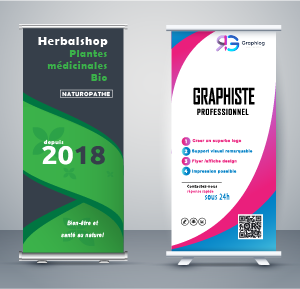 Roll-up personnalisé / porte-affiche / kakemono